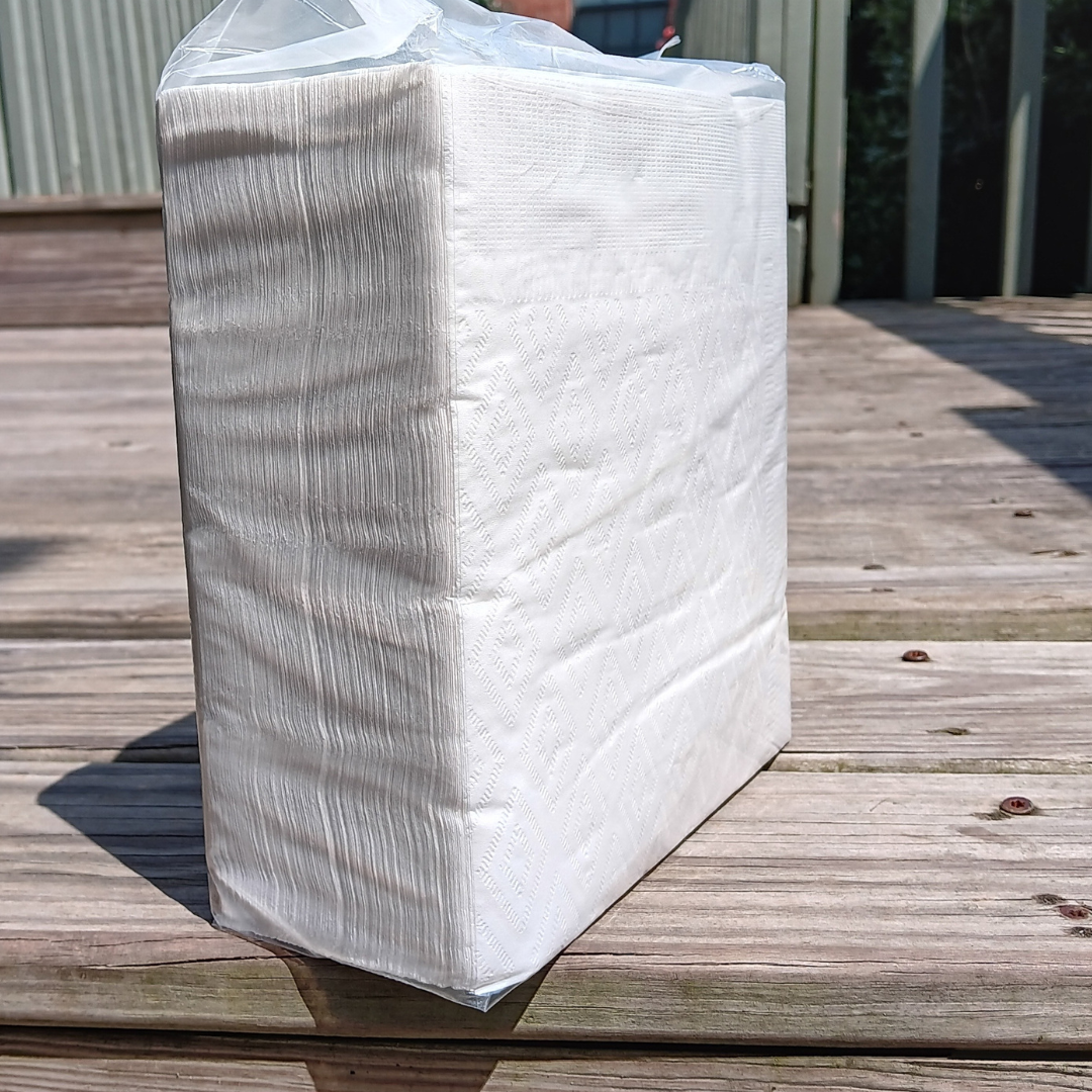 1/4 Fold Dinner Napkin | 17" x 17" | 1-Ply White | Premium Quality