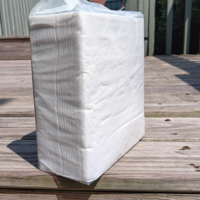 1/4 Fold Dinner Napkin | 17" x 17" | 1-Ply White | Premium Quality