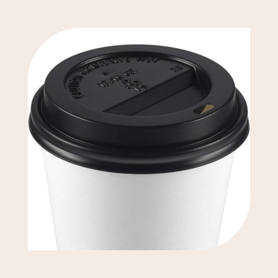 12 oz. Hot Cup and Lid - 50/Pack (White  Paper)