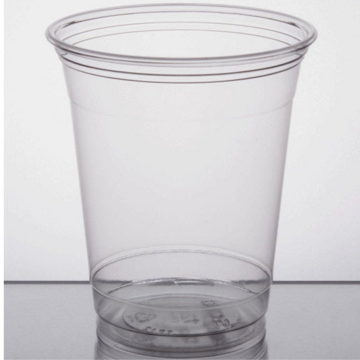 12 oz Plastic Cold Cup  Clear PET- 1000/Case