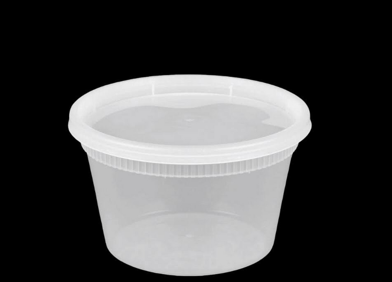 16oz [48 Sets] Deli Plastic Food Storage Containers with Airtight Lids