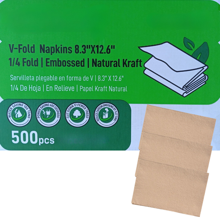Natural Dispenser Napkin, 1/4 Fold, One-at-a-Time Dispensing, 12.6 x 8.3