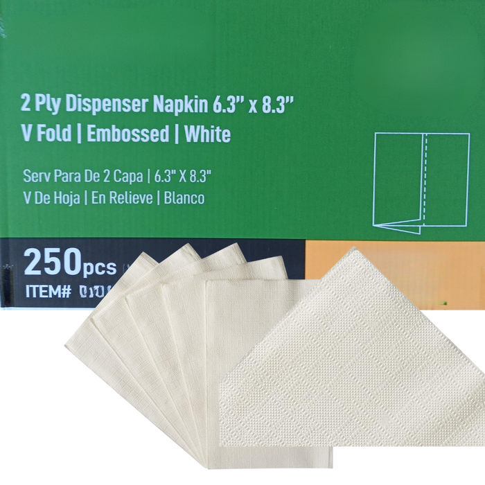 2-Ply Wide Interfold 6 1/2 x 8 1/2 Dispenser Napkin (WHITE)