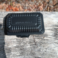 9 x 6 1-Compartment Microwaveable Black Mineral-Filled Plastic Hinged Take-Out Container - 150/Case