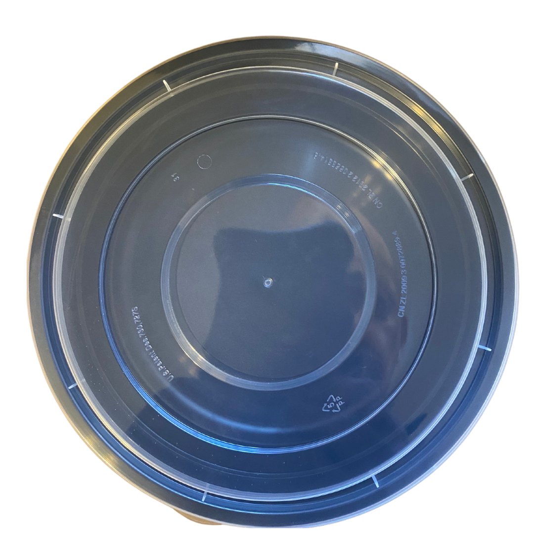 Round Meal Prep Food Storage Containers with Lids Plastic Lunch Box Disposable Take Out Bowls Black BPA Free Reusable Durable Stackable Microwave Freezer Dishwasher Safe