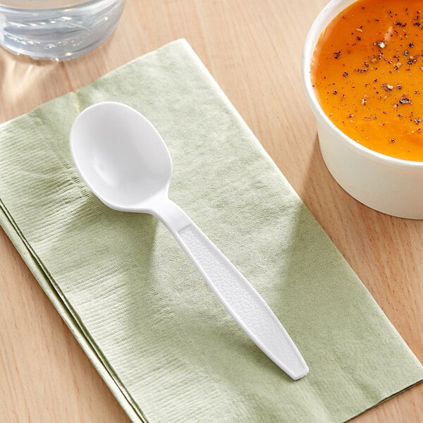 Soup Spoon extra Heavy Weight Soup Spoon - 1000/Case white