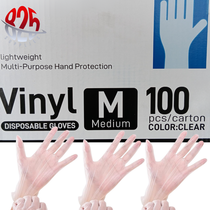 Clear Vinyl Exam Gloves, Disposable Medical Gloves, Cleaning Gloves, Food Safe,