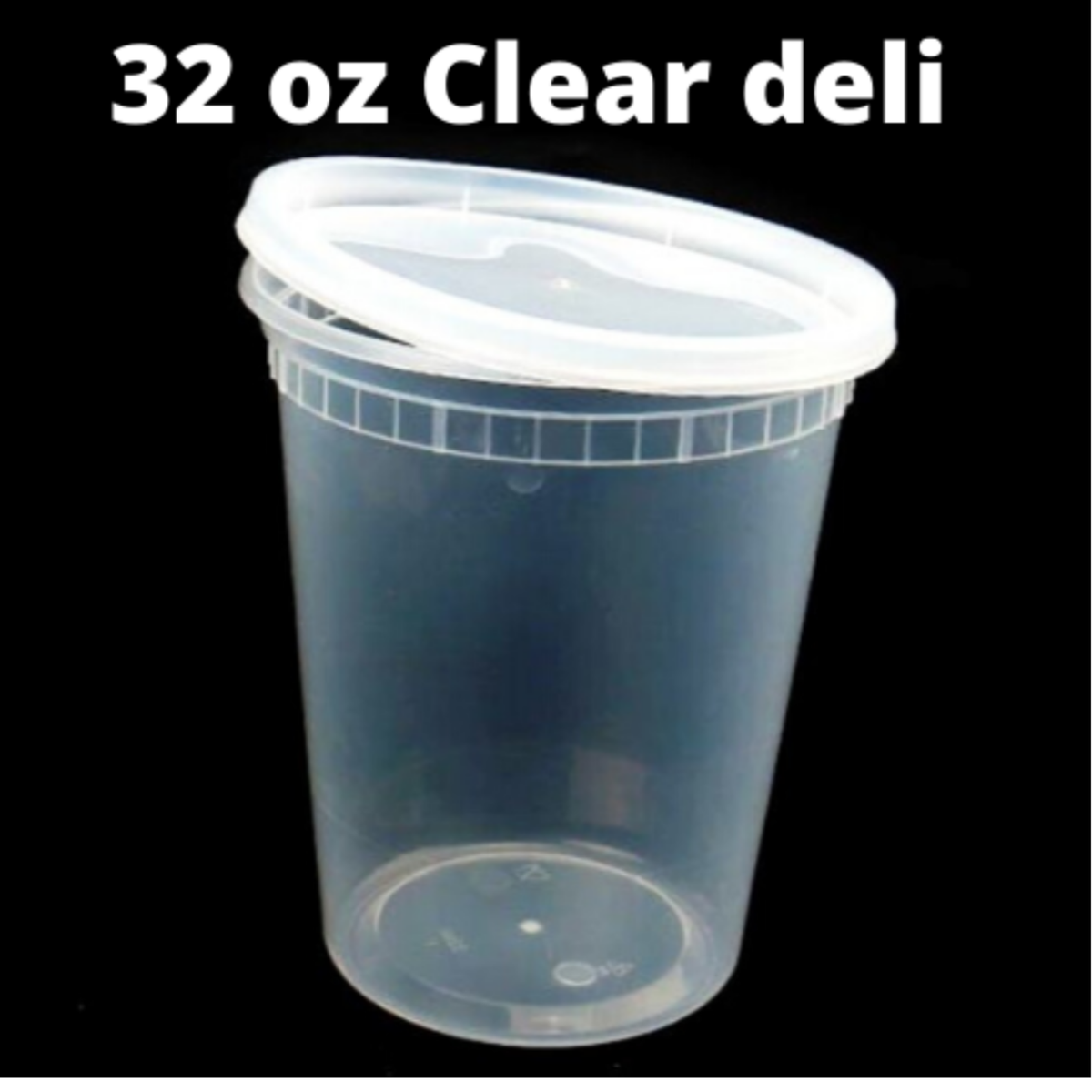 240 Pack - 32 oz Clear Plastic Deli Containers with Lids - BPA Free, Microwave and Freezer Safe