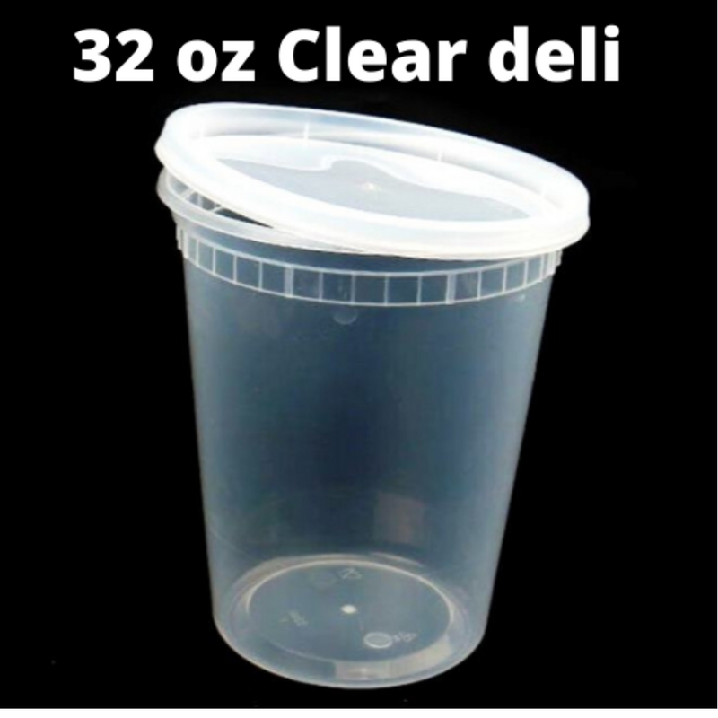 60 Sets [ 20-8oz, 20-16oz, 20-32oz] Deli Food Storage Containers with Lids