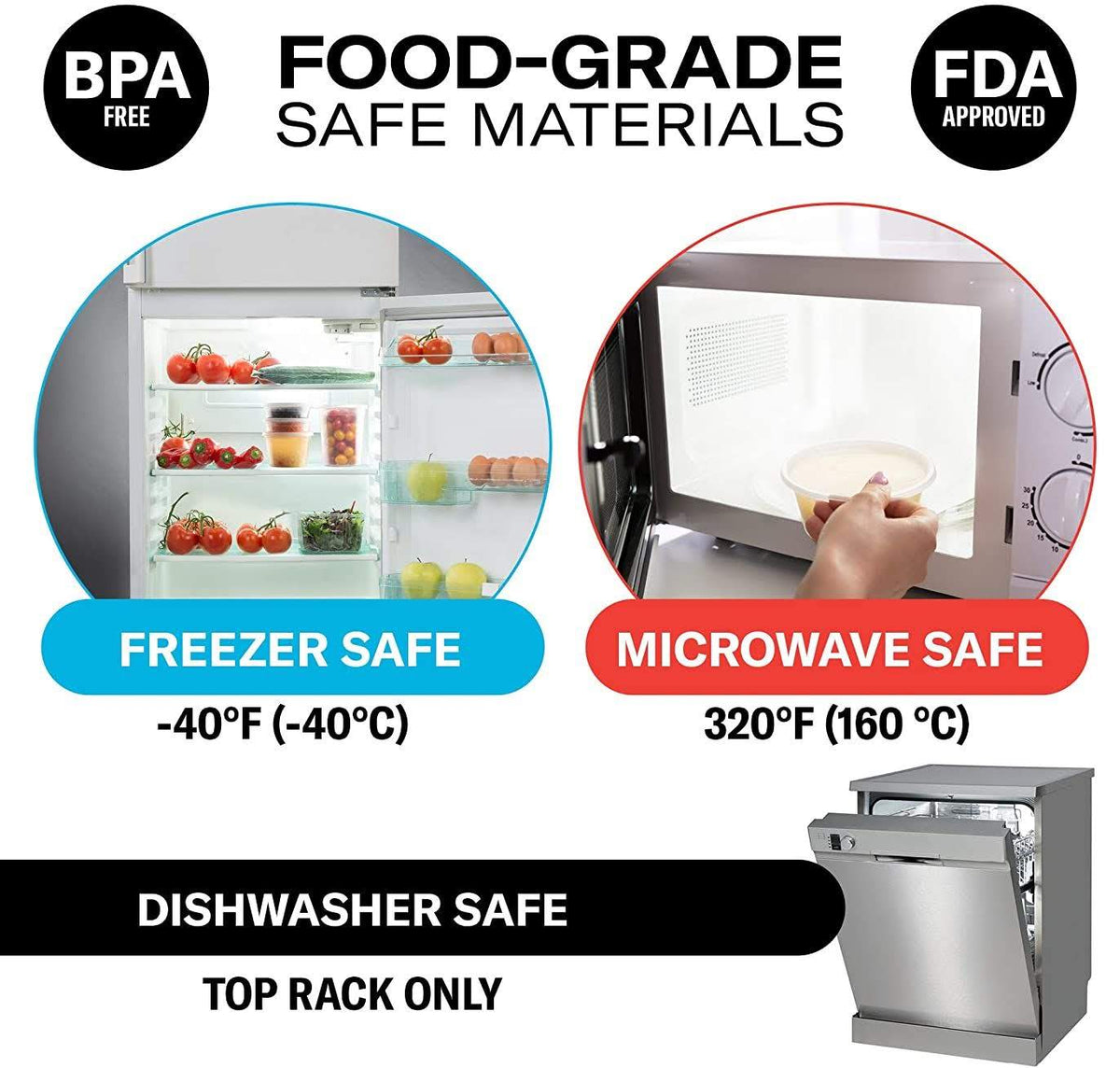 32 oz. Microwavable Translucent Plastic Deli Container and Lid Combo Pack - 240/case
