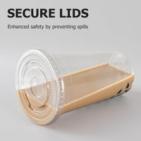 32 oz. Clear PET Plastic Cold Cup & Lids