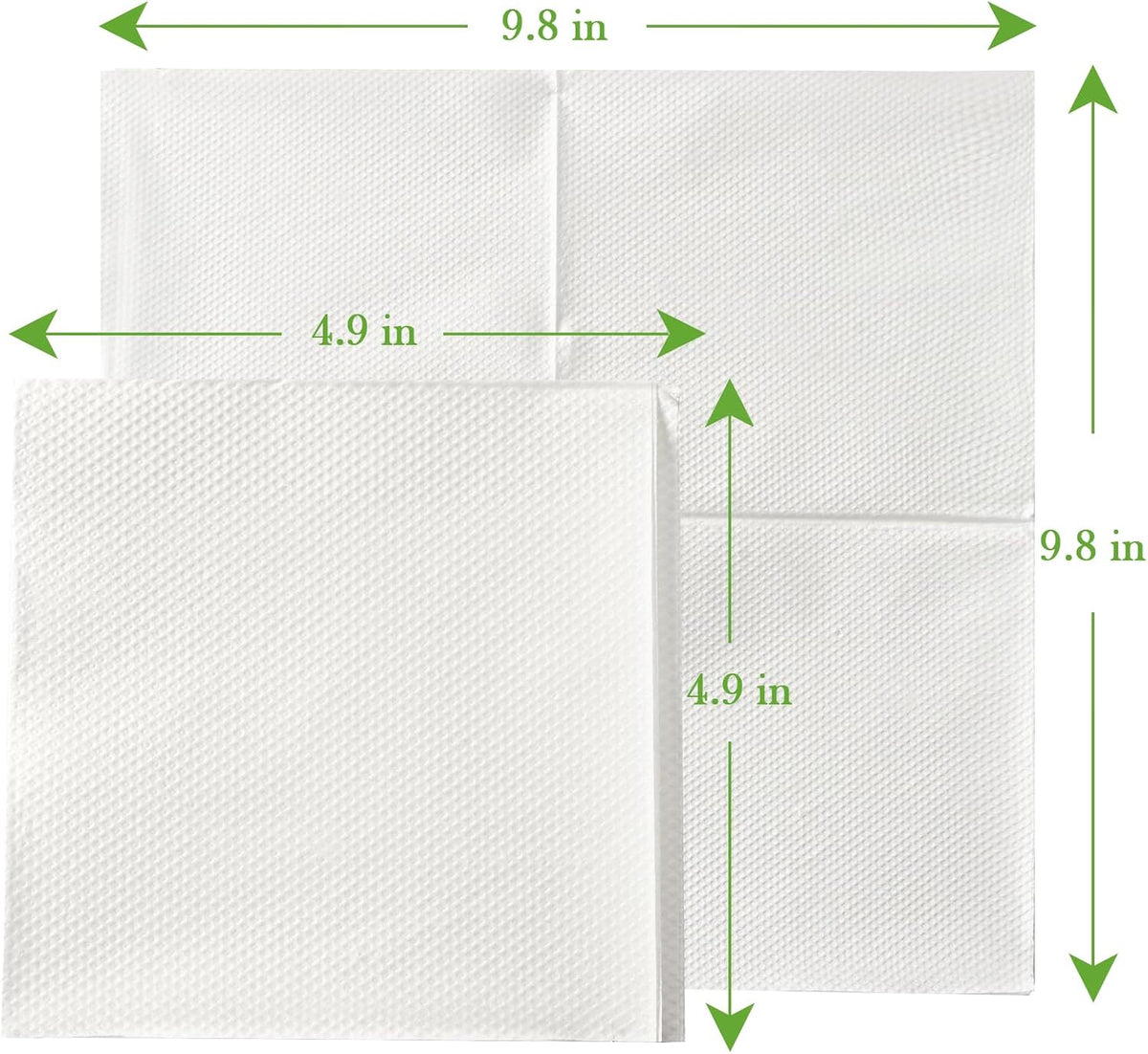 1/4 Fold Dinner Napkin | 17" x 17" | 1-Ply White | Premium Quality