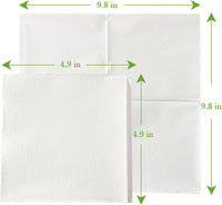 1/4 Fold Dinner Napkin | 17" x 17" | 1-Ply White | Premium Quality