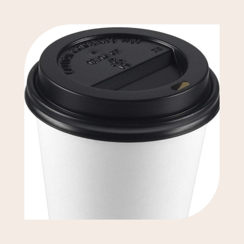 8 oz. Hot Cup and Lid - 50/Pack (white paper)