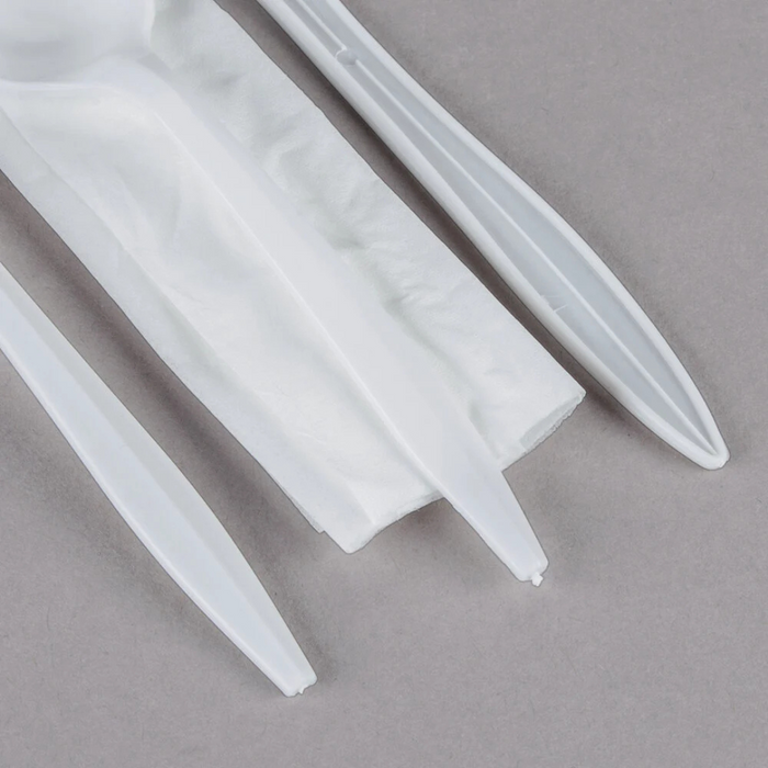 4-in-1 Kit (Fork, Knife, Spoon, Napkin) - 250/Case WHITE