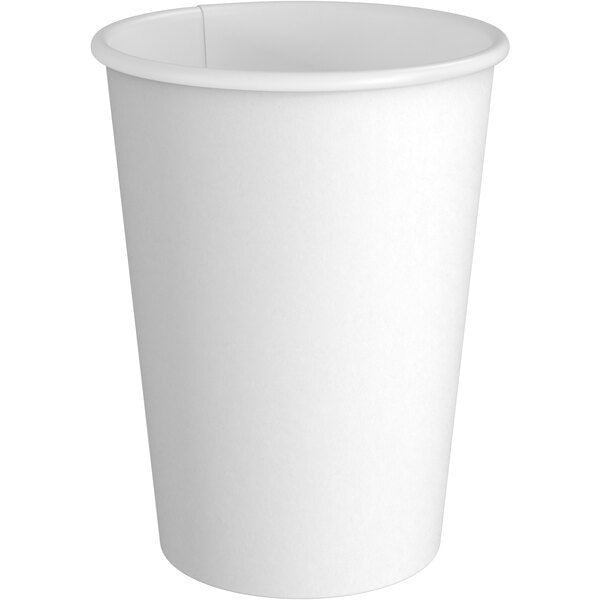 16 oz. Hot Cup and Lid - 100/Pack ( White  Paper )