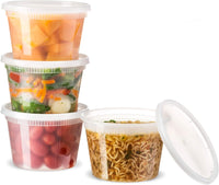 16oz [48 Sets] Deli Plastic Food Storage Containers with Airtight Lids