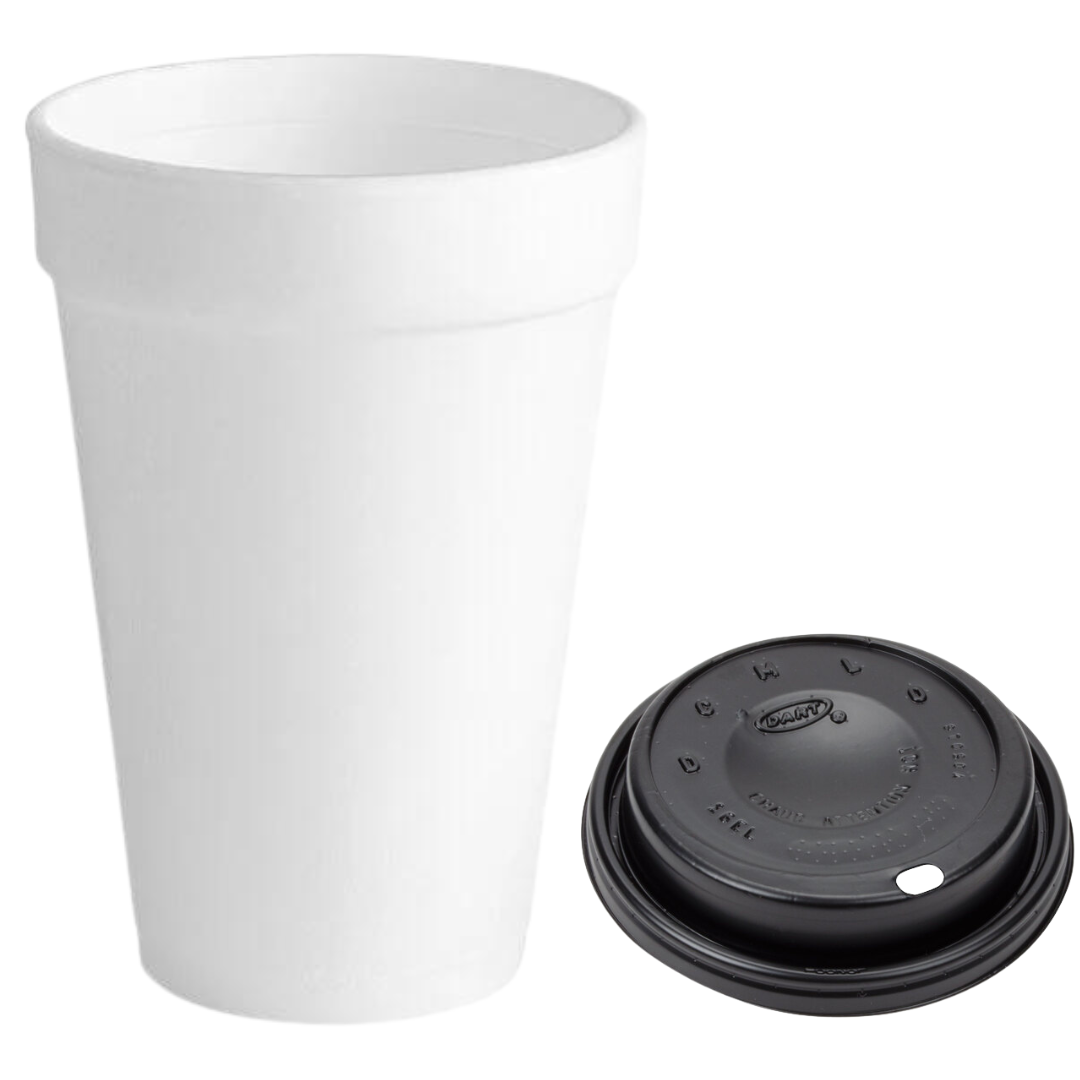 Dart 16J16 16 oz. White Foam Cup - 1,000/Case