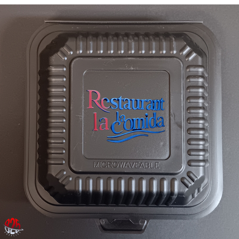 9x9 1-Compartment Mineral-Filled Biodegradable Clamshell Containers - 150/Case