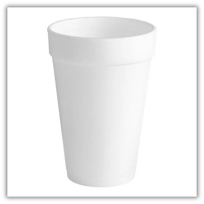 Dart 16J16 16 oz. White Foam Cup - 1,000/Case