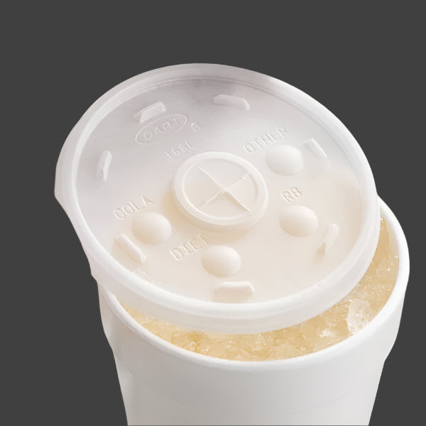 Dart 16SL Translucent Lid with Straw Slot - 1000/Case
