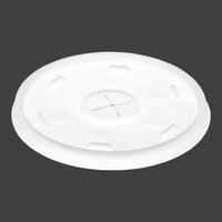 Dart 32 oz. Translucent Flat Lid with Straw Slot - 1000/Case
