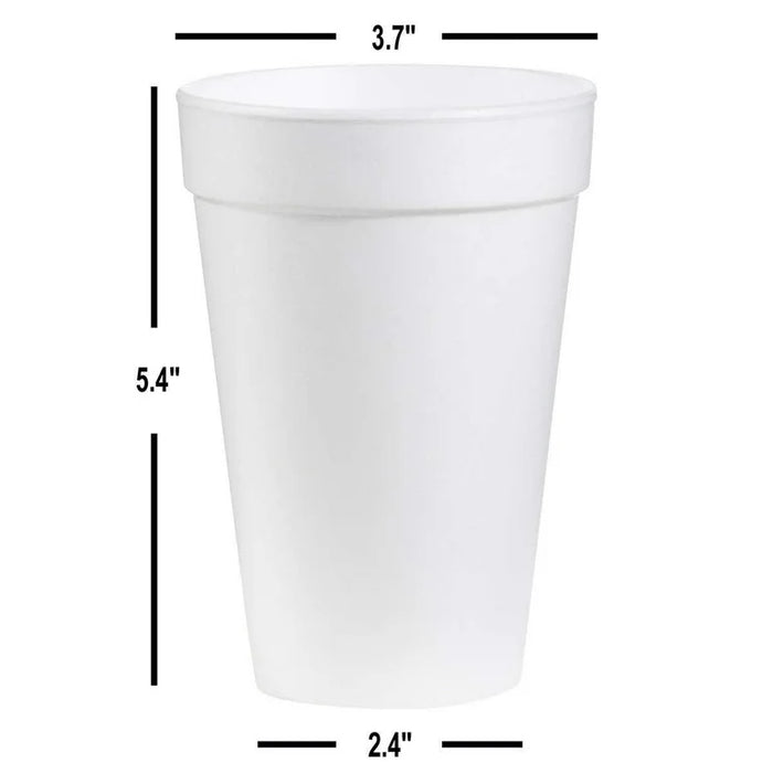 16 oz. White Foam Cup - 1,000/Case (Dart 16J16 )