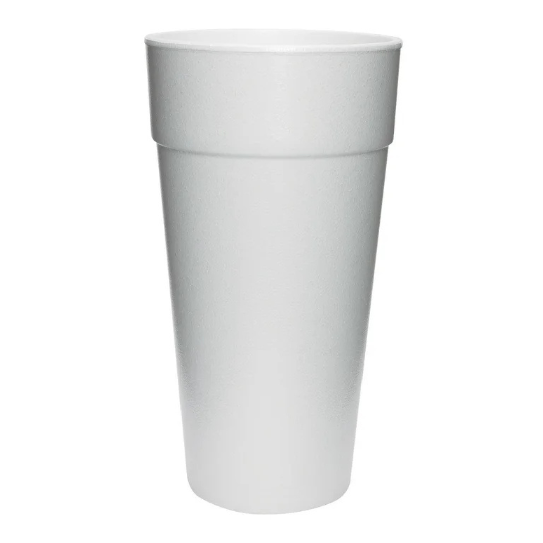 24 oz. White Customizable Foam Cup - 500/Case (Dart 24J16)