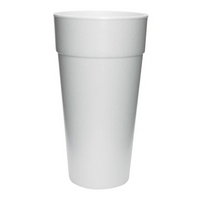 24 oz. White Customizable Foam Cup - 500/Case (Dart 24J16)