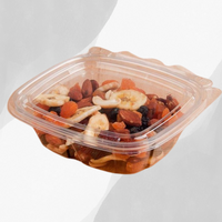 8 Oz. Dart Clear Tamper-Resistant, Tamper-Evident Hinged Container with Flat Lid - 100/Case