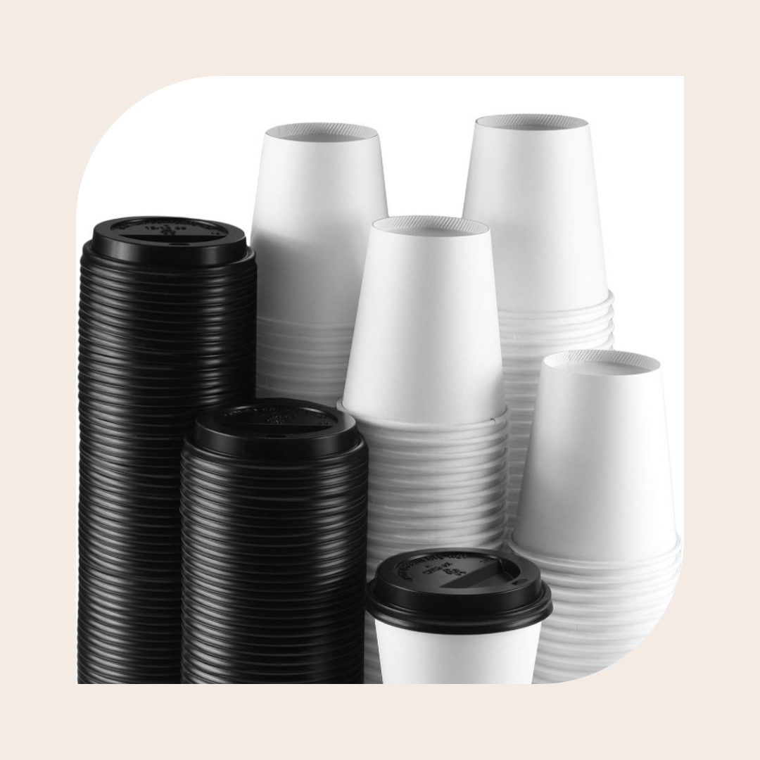 8 oz. Hot Cup and Lid - 100/Pack (white paper)