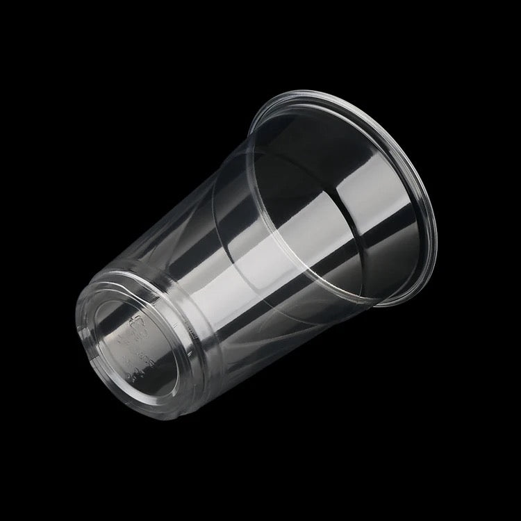 16 Oz Clear Crystal PET  Plastic Cold Cup 1000 & Flat Lids 1000/Case (98mm)