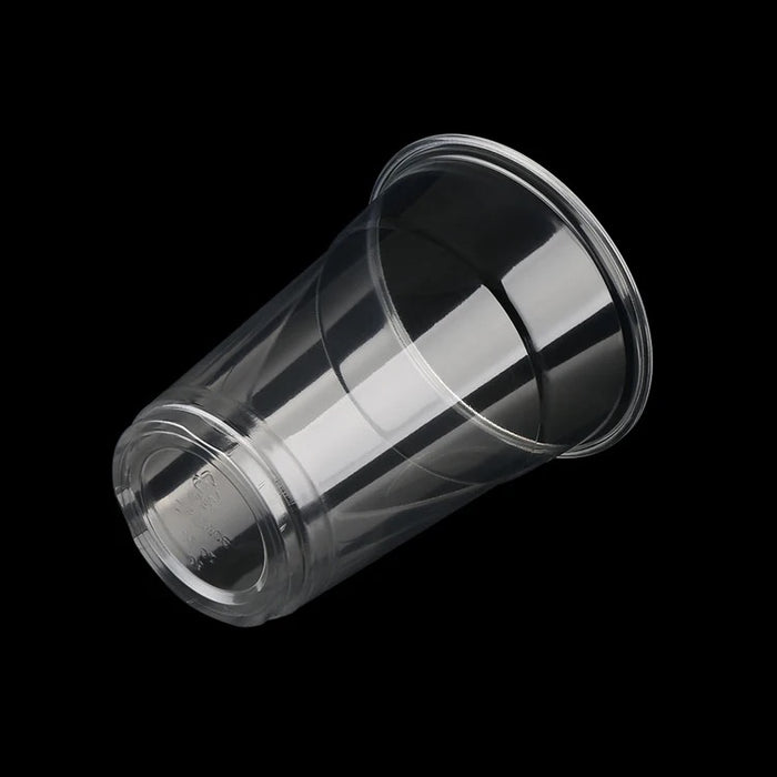 Vaso frío de plástico PET de cristal transparente de 16 oz 1000 y tapas planas 1000/caja (98 mm)