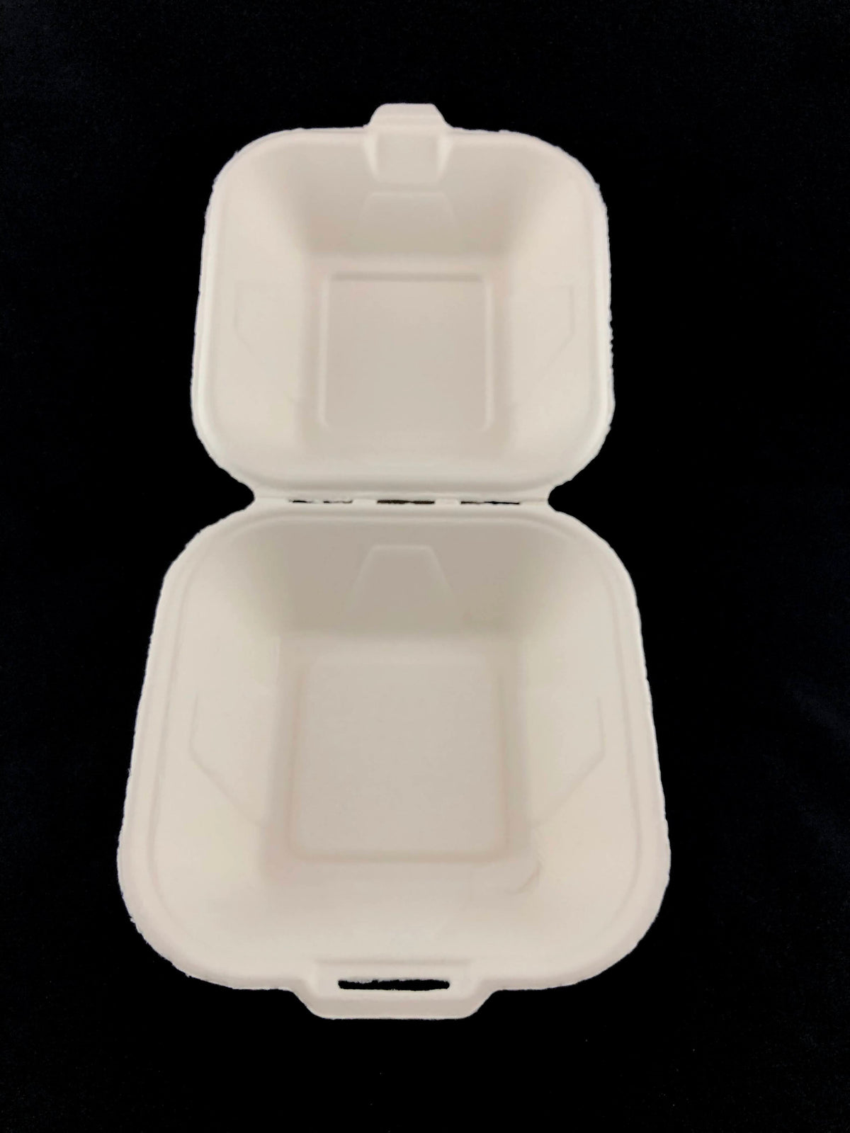 6" x 6" x 3" Foam Hinged Lid Container - 100/Pack