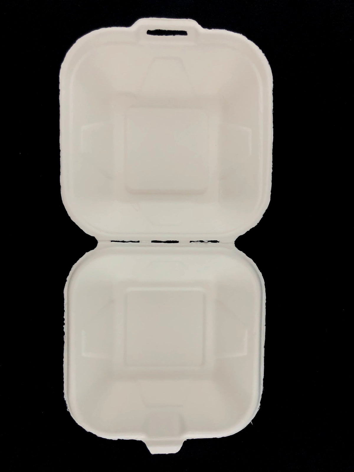 6" x 6" x 3" Foam Hinged Lid Container - 100/Pack