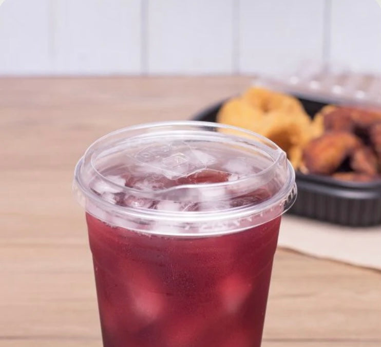 20 oz Clear Plastic Cups with Strawless-Sip-Lids, 25 Sets Disposable Cup Plastic Iced Coffee Cups, To Go Cup with Sip Through Lids for Smoothie, Milkshake, Cold Drinks for Party, Wedding, Event