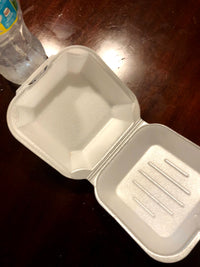 Dart 50HT1 5 x 5 x 3 White Foam Hinged Lid Container - 500/Case