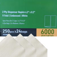 2-Ply Wide Interfold 6 1/2 x 8 1/2 Dispenser Napkin (WHITE)