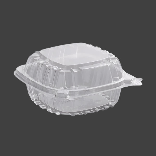 Dart C53PST1 ClearSeal Hinged Lid Plastic Container 5 3/8" x 5 1/4" x 2 5/8" - 500/Case