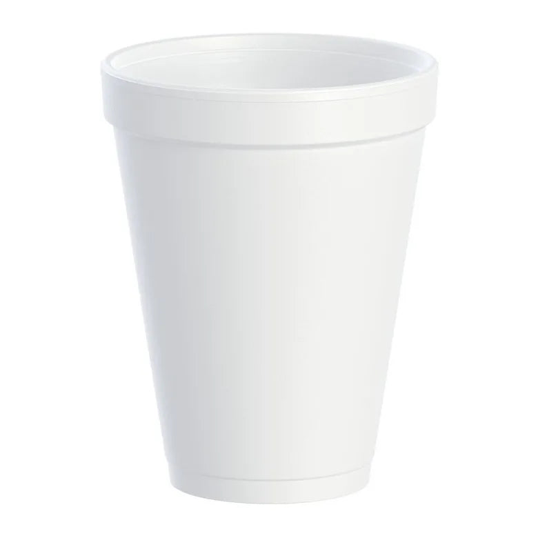 12 oz. White Customizable Foam Cup - 1,000/Case (Dart 12J12)
